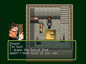 Gaspar envokes the God of Dice.png